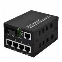 百威视讯BW-SC104G-20KM（千兆20公里）1光4电 光纤收发器 单模单纤（对装）