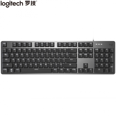 罗技 K845机械键盘有线键盘 键盘全尺寸单光黑色青轴