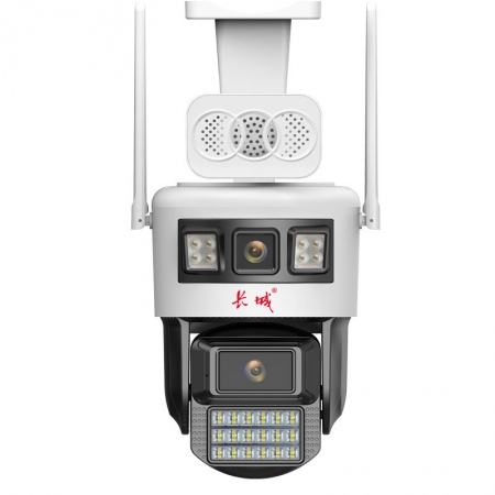 长城（AI）K6C-4G免流量 双目800万 瑧全彩 AI智能枪球 语音对讲 人形警戒